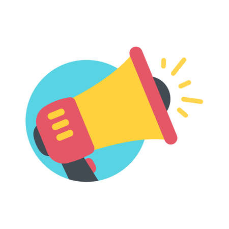 vector megaphone. A megaphone that shouts loudly alerts you of special discount news.のイラスト素材