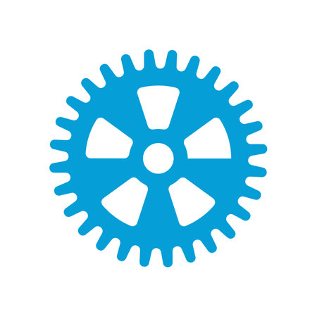 Gear wheel icon. Machine gear for setting Ideas to drive business forward through innovation.のイラスト素材