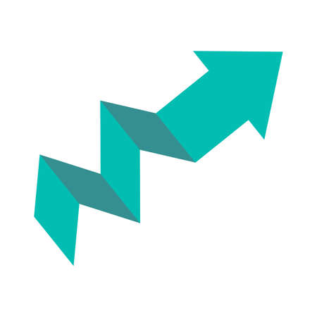 Business arrow. Green arrow pointing up. business financial growth graph conceptのイラスト素材