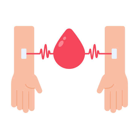 blood donation vector The concept of blood needs to save the patient's life.のイラスト素材