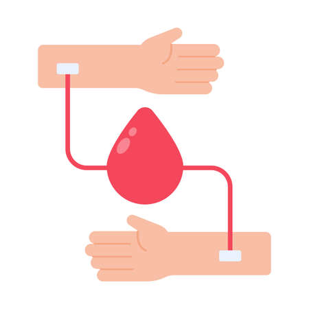 blood donation vector The concept of blood needs to save the patient's life.のイラスト素材