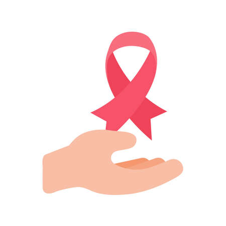 vector hands giving hearts to each other Helping the poor by donating items to charityのイラスト素材