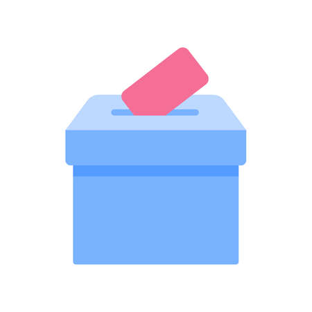 Election ballot vector. The hand holding the voting card of most people in making a choice.のイラスト素材