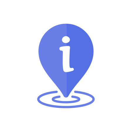 Information icon. data management reading guide Customer information assistance conceptのイラスト素材