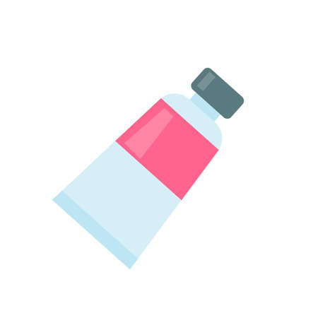 A set of brush heads and paint buckets for creating art from the artist's creativity.のイラスト素材