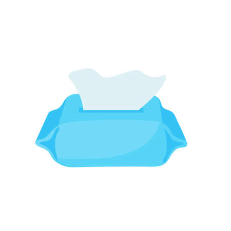 tissue box vector wet tissue for wiping clean to kill germsのイラスト素材