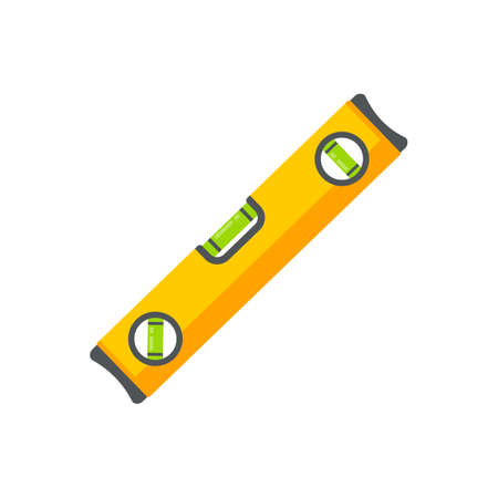 hand tools vector. equipment for measuring the water level perpendicular to the ground