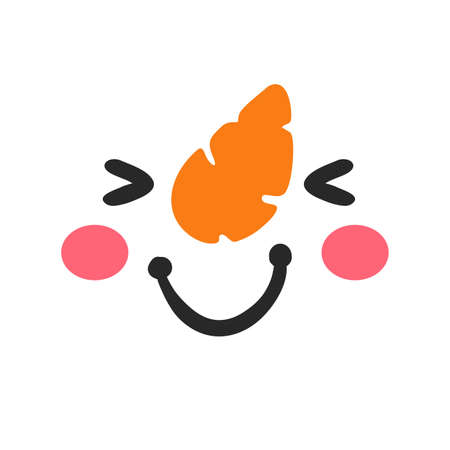 Snowman face set. snowball face decoration vector in the winter of Christmasのイラスト素材