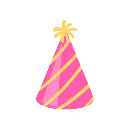 Vector party hat. colorful conical hat For wearing in the New Year's party.のイラスト素材