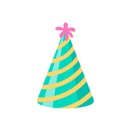 Vector party hat. colorful conical hat For wearing in the New Year's party.のイラスト素材