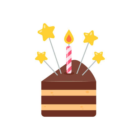 birthday cake vector colorful sweets for birthday partyのイラスト素材