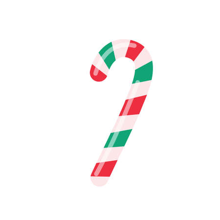 Christmas candy. Red and green colored candy bars for children on Christmas celebrations.のイラスト素材