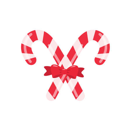 Christmas candy. Red and green colored candy bars for children on Christmas celebrations.のイラスト素材