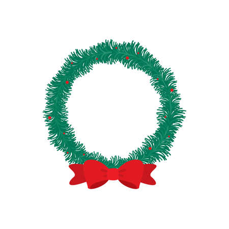 Christmas Wreath Vector Winter garland for decorating Christmas cards.のイラスト素材
