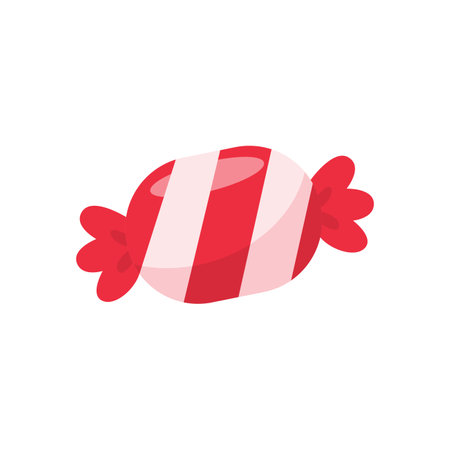 Christmas candy. Red and Green Candy Gifts for Kids on Christmas Dayのイラスト素材