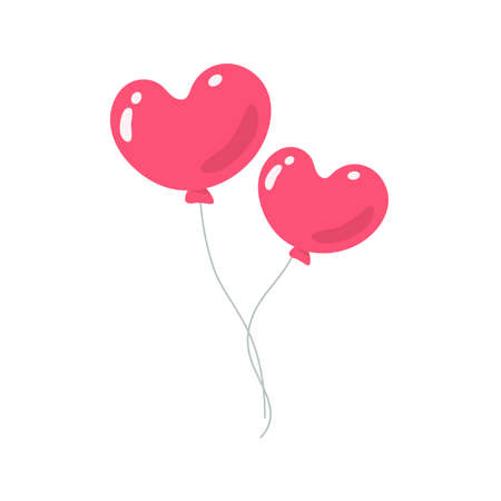 Balloon vector. colorful balloons tied with string for kids birthday partyのイラスト素材