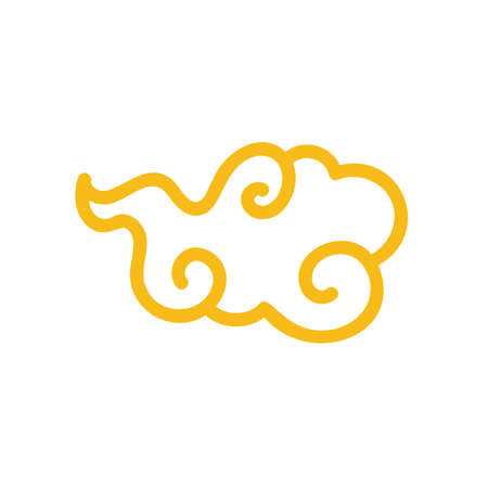 Golden cloud pattern. Chinese clouds for Chinese New Year decorationsのイラスト素材