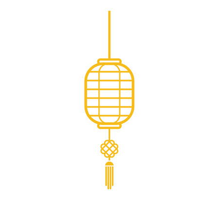 Golden lantern pattern. chinese lantern silhouette for decoration for Chinese New Yearのイラスト素材