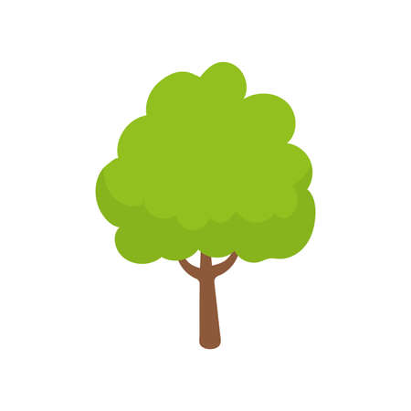 Vector green tree element. fertile forest for decorationのイラスト素材