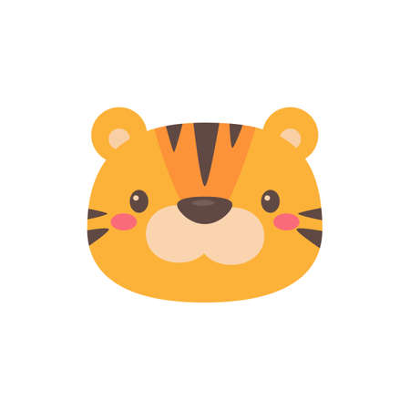 Wild animal cartoons. cute tiger Elements for decorating the year of the Tigerのイラスト素材