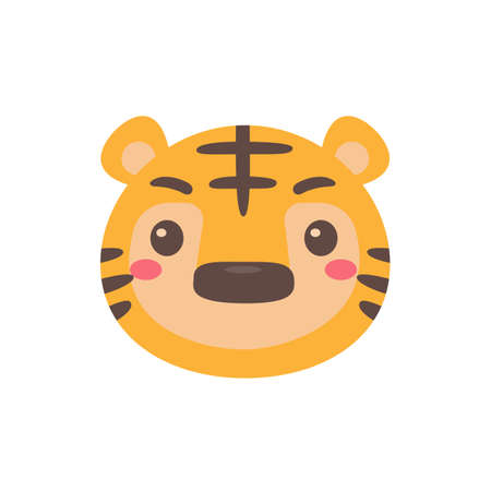 Wild animal cartoons. cute tiger Elements for decorating the year of the Tigerのイラスト素材
