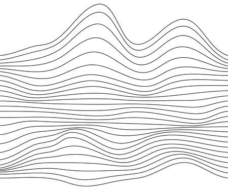 swaying mountain landscape texture lines for background decorationのイラスト素材