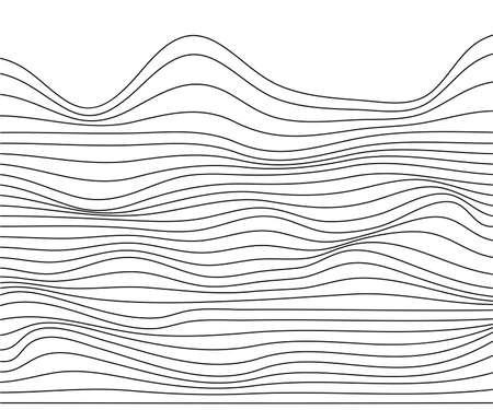 swaying mountain landscape texture lines for background decorationのイラスト素材