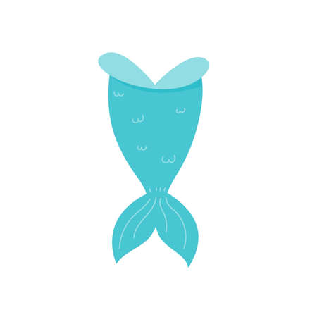 Underwater mermaid tail silhouette cute party decorations for girlsのイラスト素材