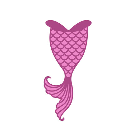 Underwater mermaid tail silhouette cute party decorations for girlsのイラスト素材