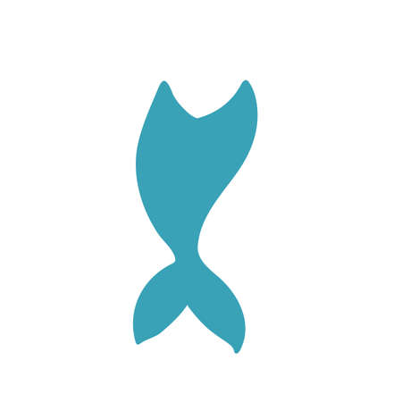 Underwater mermaid tail silhouette cute party decorations for girlsのイラスト素材
