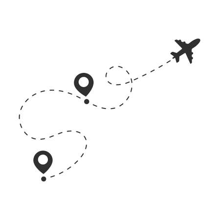 plane travel route Pin on the world map travel travel ideasのイラスト素材