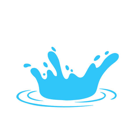 Vector water droplets splash. Concept of reducing water use on World Water Dayのイラスト素材