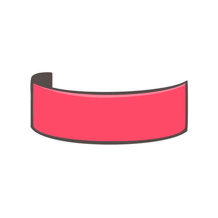hand drawn ribbon text frame for decorating journalsのイラスト素材