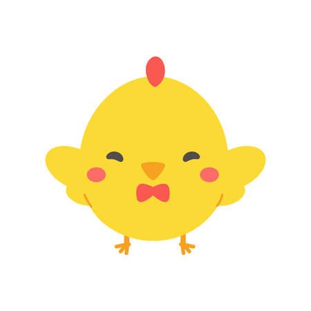 cartoon little chick Hatched eggs on Easter. decorate greeting cards for childrenのイラスト素材