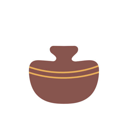 Ancient earthenware bowls or jars For decoration with flowers in a boho style.のイラスト素材