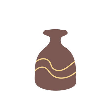 Ancient earthenware bowls or jars For decoration with flowers in a boho style.のイラスト素材