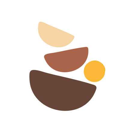 minimalist semicircular overlay for wall decorationのイラスト素材