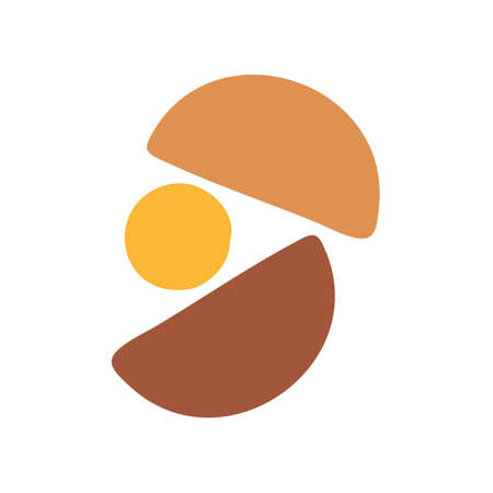 minimalist semicircular overlay for wall decorationのイラスト素材