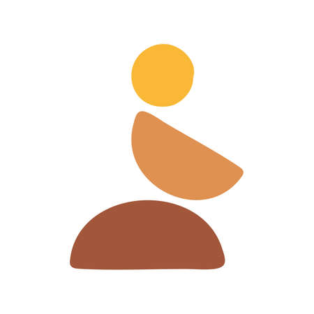 minimalist semicircular overlay for wall decorationのイラスト素材
