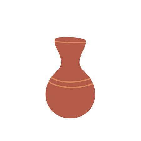 Ancient earthenware bowls or jars For decoration with flowers in a boho style.のイラスト素材