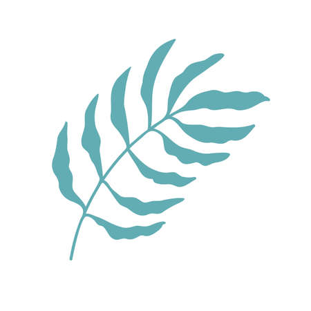 hand painted leaves for decoration in minimalist styleのイラスト素材