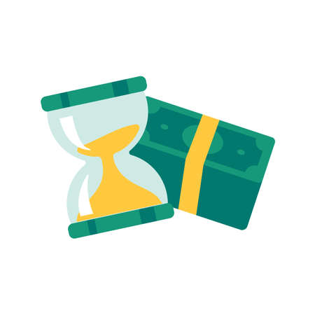 Hourglass. Repayment schedule reminder idea.のイラスト素材