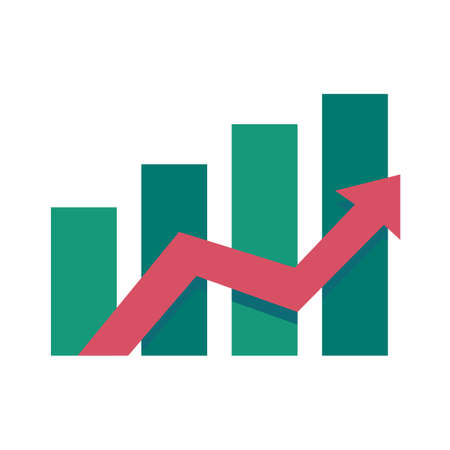 Stock chart. Digital asset investment idea.のイラスト素材