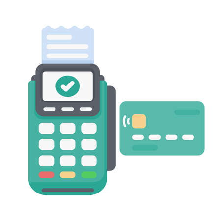 Credit card swipe machine for online paymentのイラスト素材