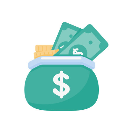A wallet for storing large amounts of cash.のイラスト素材