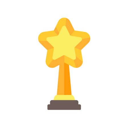 golden star trophy for the winner of the contestのイラスト素材