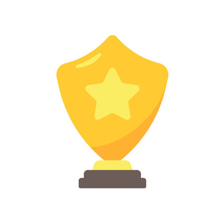 golden star trophy for the winner of the contestのイラスト素材