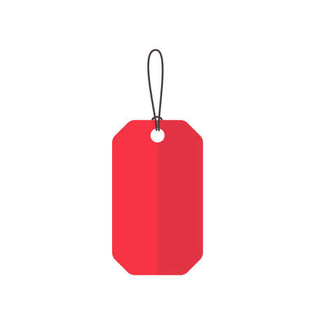 red product label for offering discounts on special festivalsのイラスト素材