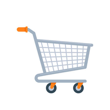 shopping carts in shopping malls for placing products for paymentのイラスト素材