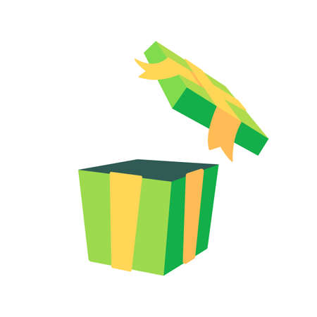 open gift box Surprise gift shopping ideas for special festivalsのイラスト素材